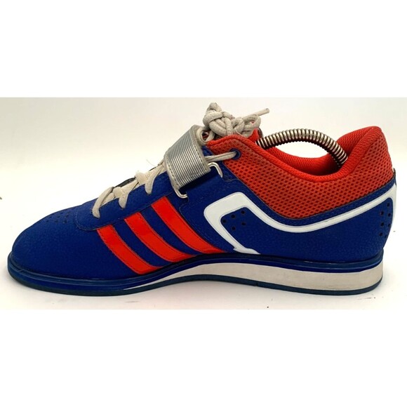 Adidas Powerlift 2.0  Men's US Size 9 Power Lifting Shoes  Blue w/Red 3 Stripes - Picture 7 of 12
